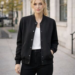 Wilfred Black Poussin Bomber Jacket ASO Minimalist M